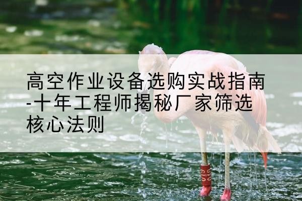 青田剪叉式升降机厂家-高空作业设备选购实战指南-十年工程师揭秘厂家筛选核心法则