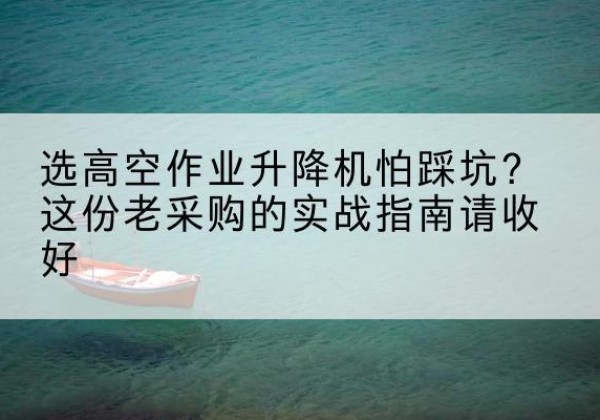 青田高空作业升降机厂家推荐-选高空作业升降机怕踩坑？这份老采购的实战指南请收好